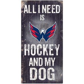 Fan Creations NHL Washington Capitals Unisex Washington Capitals Hockey and My Dog Sign, Team Color, 6 x 12