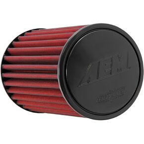 AEM 21-3059DK Universal DryFlow Clamp-On Air Filter: Round Tapered; 4 in (102 mm) Flange ID; 9.25 in (235 mm) Height; 6.5 in (165 mm) Base; 5.125 in (130 mm) Top