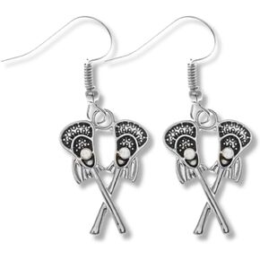 Sportybella - Girls Lacrosse Earrings- LAX Jewelry - Gift For Lacrosse Players, Coaches and Moms