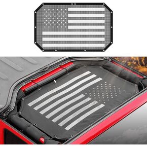 Front Mesh Sun Shade Bikini Top for 2007-2018 Jeep Wrangler JK & Unlimited 2 Door 4 Door (American USA Flag)