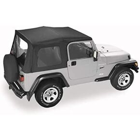 Pavement Ends by Bestop 51380-15 Black Denim Replay Replacement Soft Top Clear Windows; No door skins included for 1995-1998 Suzuki Sidekick