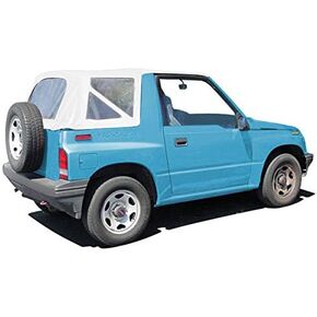 Pavement Ends by Bestop 51380-15 Black Denim Replay Replacement Soft Top Clear Windows; No door skins included for 1995-1998 Suzuki Sidekick in Kuwait