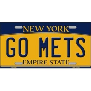 Go Mets Novelty Metal License Plate Tag Tag LP-13453
