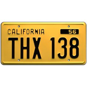 American Graffiti | THX 138 | Metal Stamped License Plate