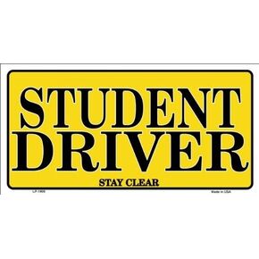 Student Driver Aluminum Automotive Novelty License Plate Tag
