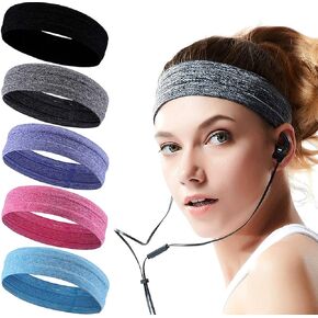 Sweat Band Headbands for Women, Sport Athletic Headband for Yoga Running Sports Travel, Non Slip Workout Headbands,Sweatband for Women Men