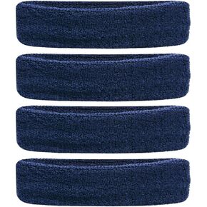 4-Pack Kids Sports Headbands Sweatbands by Thick Terry Cloth Cotton