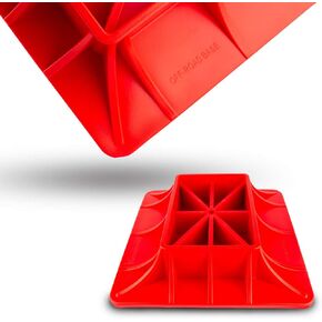 ZESUPER Off-Road Base High Lift Jack Base Plate Compatible with Hi Lift Jack PP Pad to Alleviate Jack Hoisting Sinkage (Red)
