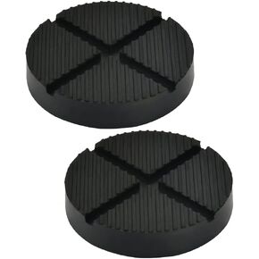 2 Packs Jack Pad, Black Floor Jack Rubber Pad, Floor Jack Pad Adapter, Car Jack Top Pad, Floor Jack Adapter Pad, Cross Groove Design, Weld Side Frame Rail Protector Pad