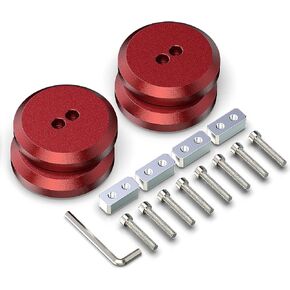 MZS Jack Pad Lifting Pucks Jacking Stands Billet Aluminum Adapter Floor Jack Compatible with 1997-2023 Corvette C5 C6 C7 C8 | 964 993 996 997 944 911 Boxster Cayman - Black, 4 Pack