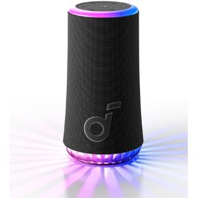Soundcore Glow Portable Speaker with 30W 360° Sound, Synchronized Radiant Light, 18H Playback, Customizable EQ and Light Show, and IP67 Waterproof