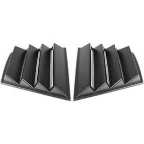 IKON MOTORSPORTS, Side Louver Compatible with 2011-2023 Dodge Charger, V1 Style Matte Black PP Window Vents Guards, 2012 2013 2014 2015 2016 2017 2018 2019 2020