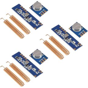 3Sets 433MHz Ask STX882 SRX882 Wireless Remote Control Transmitter and Receiver Module Kit with Copper Spring Antenna