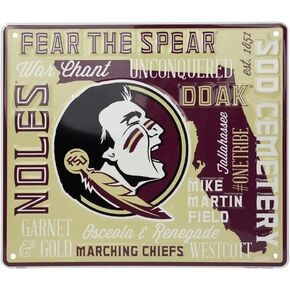 Hangtime Florida State University - FSU Seminoles 12 x 14 inch Fan Cloud Sign