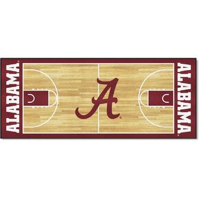 FANMATS 18504 Alabama Crimson Tide Basketball Court Runner Rug - 30in. x 72in. | Sports Fan Area Rug