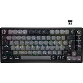 Corsair K65 Plus Wireless 75% RGB Hot-Swappable Mechanical Gaming Keyboard – Pre-Lubricated MLX Red Linear Switches – Top Mounted – Dual-Layer Sound Dampening – PBT Keycaps – QWERTY NA – Black