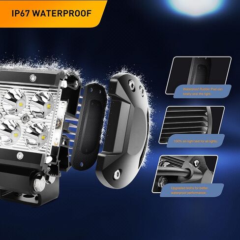 GOOACC LED ضوء بار 2 قطعة 4 بوصة 18 واط LED بقعة ضوء القرون 1260lm LED أضواء الضباب قبالة الطريق ضوء مصباح قيادة لشاحنة جيب ATV in Kuwait