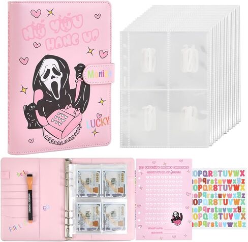 100 Envelope Savings Challenge Binder, 100 Challenge envelopes Binder, 100 Day Envelope Challenge $5000/5050 Cash Savings Binder/kit, Money Saver Challenge Book, Marker and Laminated Tracker Included in Kuwait