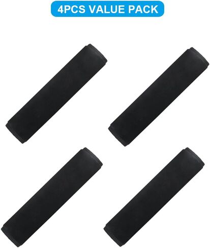 4 PCS Soft Auto Seat Belt Cover Seatbelt Shoulder Pad Cushions Compatible with All Cars and Backpacks Crossbody Packs Black Color in Saudi Arabia