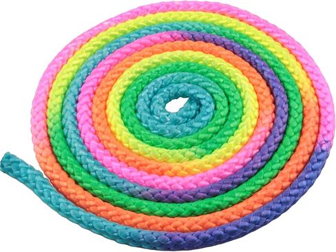 Exercise & Fitness Aerobic Gymnastic Skipping Rope 3 Meters Rainbow Rhythmic Gymnastics Arts Rope for Professional Competition Home Fitness Kids Playing in Saudi Arabia