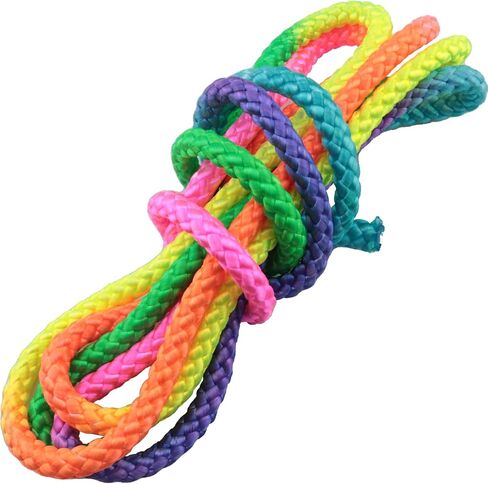 Exercise & Fitness Aerobic Gymnastic Skipping Rope 3 Meters Rainbow Rhythmic Gymnastics Arts Rope for Professional Competition Home Fitness Kids Playing in Saudi Arabia