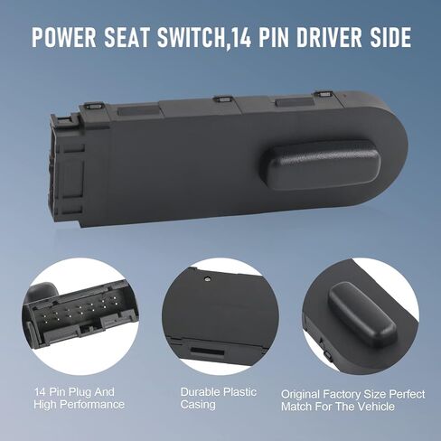 مفتاح مقعد الطاقة جانب السائق غير الرياضي متوافق مع 1997-2004 شيفروليه C5 كورفيت استبدال #10246852 in Kuwait