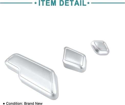 ACROPIX Left Right Car Interior Door Seat Adjust Button Switch Cover Trim Replacement Set Fit for Mercedes-Benz C300 - Pack of 6 Silver Tone in Saudi Arabia