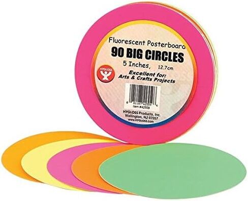 Fluorescent Posterboard Circles in Kuwait