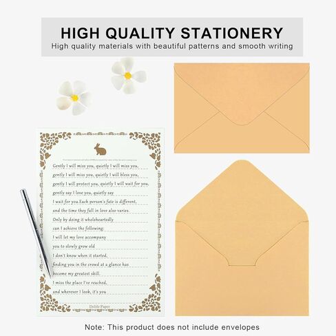 48 Sheets Stationery Set Vintage Stationary Paper Lined, Letter Writing Paper Size 5.7 X 8.4 Inch, Decorative Printer Paper For Invitation, Letter, Resume, Award, Diploma, Art, Craft, Certificate in Kuwait