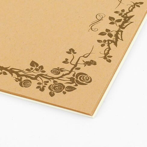 48 Sheets Stationery Set Vintage Stationary Paper Lined, Letter Writing Paper Size 5.7 X 8.4 Inch, Decorative Printer Paper For Invitation, Letter, Resume, Award, Diploma, Art, Craft, Certificate in Kuwait