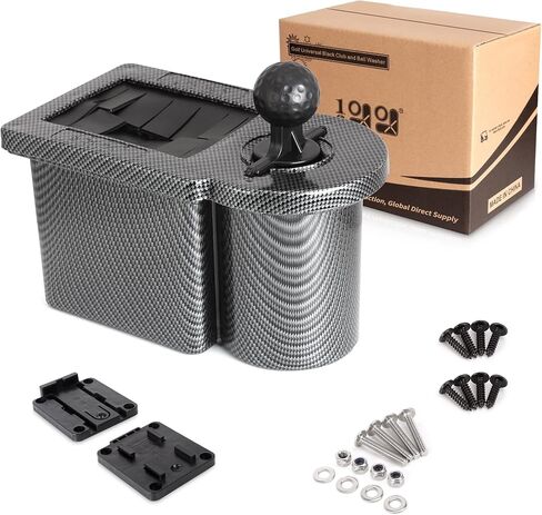 Deluxe Golf Ball Cleaner for Golf Cart Accessories, Upgraded Golf Club Cleaner&Ball Washer Kit Universal Fits EZGO, Club Car, Yamaha Carts in Saudi Arabia