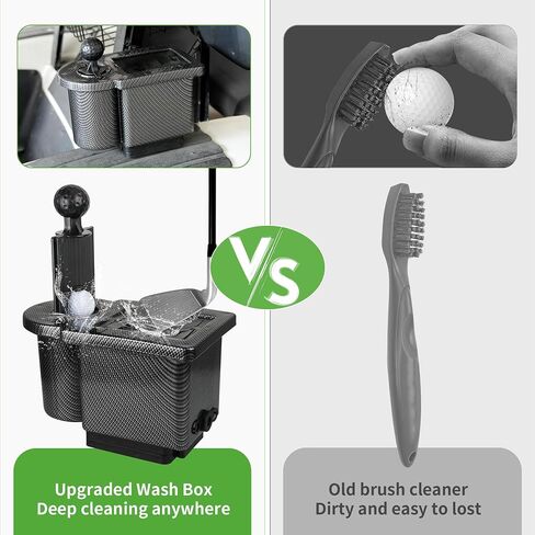Deluxe Golf Ball Cleaner for Golf Cart Accessories, Upgraded Golf Club Cleaner&Ball Washer Kit Universal Fits EZGO, Club Car, Yamaha Carts in Saudi Arabia