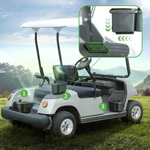 Deluxe Golf Ball Cleaner for Golf Cart Accessories, Upgraded Golf Club Cleaner&Ball Washer Kit Universal Fits EZGO, Club Car, Yamaha Carts in Saudi Arabia