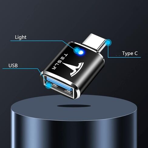 محول KIKIMO USB-C إلى USB 3.0 مناسب لطراز Tesla 3/Y/S/X، وملحقات Tesla Model 3/Y ومعظم المعدات الإلكترونية in Kuwait