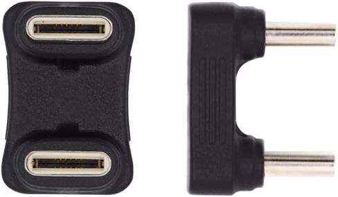 cablecc 480Mbps USB-C Type C Male to Male Coupler Extender Power Data Adapter Opposite U Shape Back Angled for Power Bank Phone Laptop in Saudi Arabia
