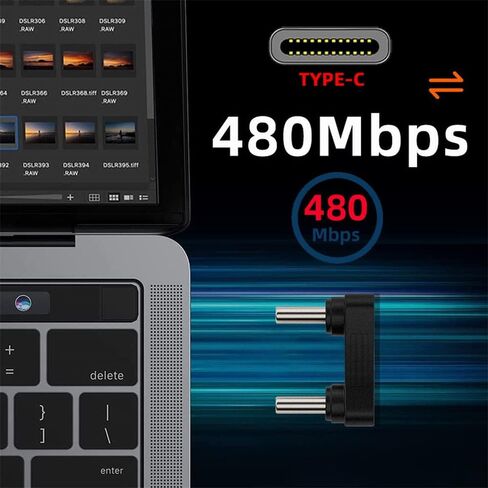 cablecc 480Mbps USB-C Type C Male to Male Coupler Extender Power Data Adapter Opposite U Shape Back Angled for Power Bank Phone Laptop in Saudi Arabia
