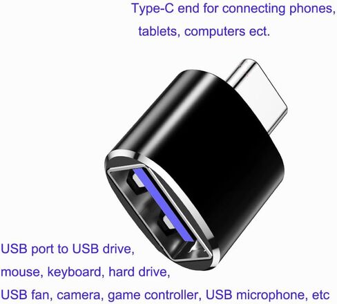 محول أنثى من النوع C ذكر إلى USB3.0 10 حزم، محول USB أنثى إلى USB C ذكر، موصل شحن USB من النوع C ومزامنة البيانات للكمبيوتر المحمول وشاحن السيارة وسماعة رأس الكمبيوتر وما إلى ذلك (10، أسود) in Kuwait