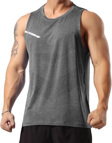 رجل تجريب العضلات الدبابات سترة رياضية اللياقة البدنية الركض الرياضة تانك القمم سريعة الجافة T49T51 in Kuwait