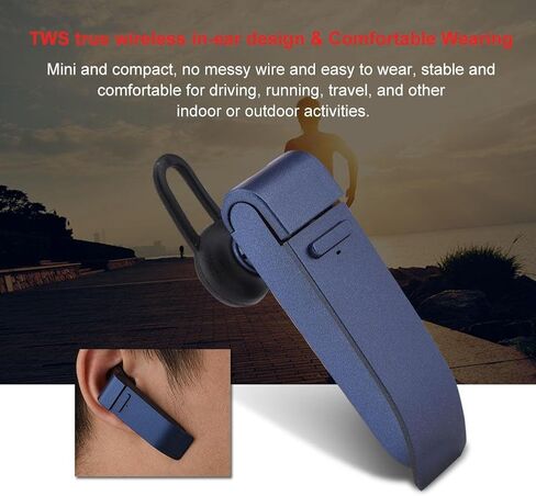 مترجم لغة ذكي، سماعة بلوتوث لاسلكية، ترجمة متعددة اللغات، سماعة رأس ترجمة محمولة، للتعلم والسفر والأعمال (أزرق) in Kuwait