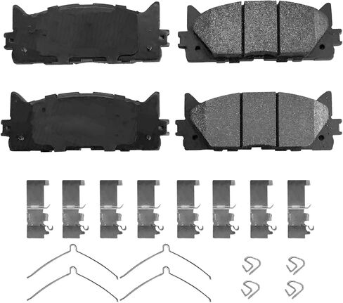 WEIZE Front and Rear Brake Pads and Rotors Kit, Fit for Toyota Camry 2012-2017 /Toyota Avalon 2013-2018 / Lexus ES350, Drilled Slotted Brake Rotors + Carbon Fiber Ceramic Brake Pads in Saudi Arabia