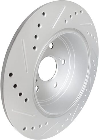 WEIZE Front and Rear Brake Pads and Rotors Kit, Fit for Toyota Camry 2012-2017 /Toyota Avalon 2013-2018 / Lexus ES350, Drilled Slotted Brake Rotors + Carbon Fiber Ceramic Brake Pads in Saudi Arabia