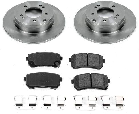 Power Stop KOE7505 Rear Autospecialty Brake Kit OE Replacement Brake Rotors and Ceramic Brake Pads For Sonata Optima [Application Specific] in Saudi Arabia