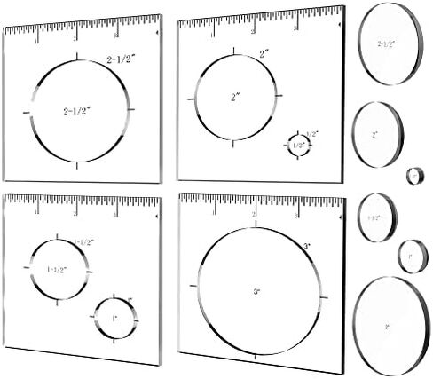 Pack of 4 Circle Inlay Template Set Router Templates for Woodworking,Router Jig Templates Decorative Templates in Saudi Arabia