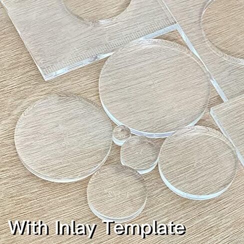 Pack of 4 Circle Inlay Template Set Router Templates for Woodworking,Router Jig Templates Decorative Templates in Saudi Arabia
