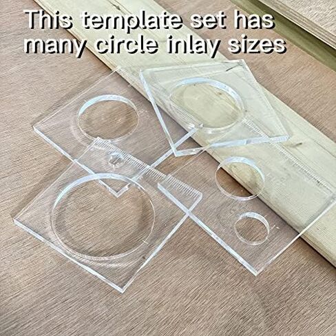 Pack of 4 Circle Inlay Template Set Router Templates for Woodworking,Router Jig Templates Decorative Templates in Saudi Arabia