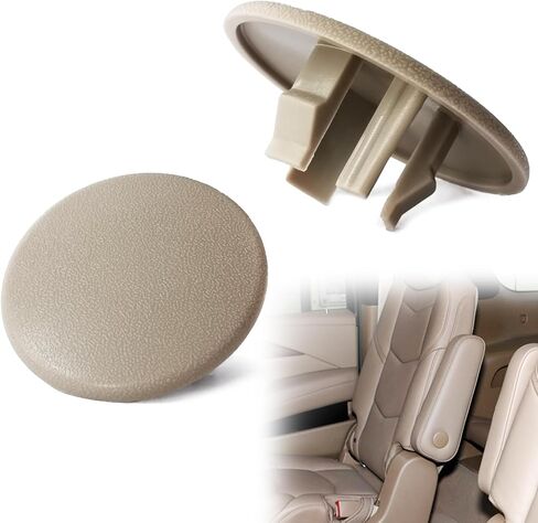 2pcs Armrest Cap Cover Compatible with 07-19 Tahoe Suburban Yukon Cadillac Escalade Seat Parts - Replaces 15279689 Vehicle Accessories Left or Right Rear Bucket Seats Arm Rest Handle Trim Bolt-Beige in Saudi Arabia