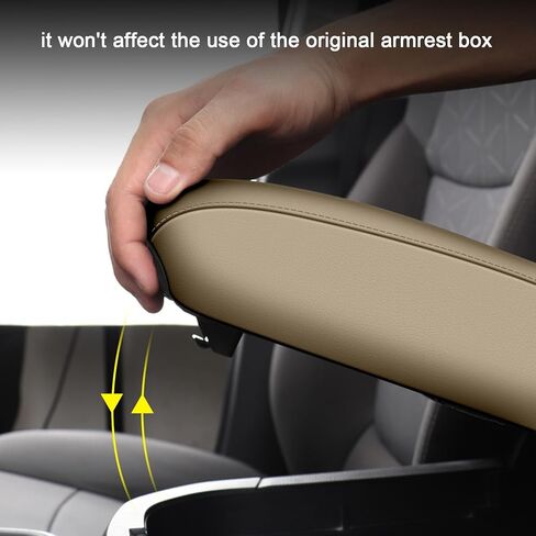 تويوتا RAV4 2013-2018 غطاء مسند الذراع مخصص صالح فو الجلود غطاء وحدة التحكم المركزية اكسسوارات السيارات الخط الأحمر in Kuwait