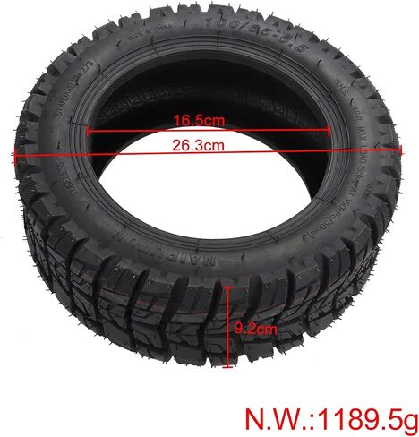 إطار فراغ YBang 100/65-6.5 للطرق الوعرة لـ VSETT 11+/Zero 11X/Dualtron لسكوتر كهربائي 11 بوصة، إطارات أوسع وأكثر سمكًا بدون أنابيب، عجلات احتياطية غير قابلة للانزلاق للسكوتر in Kuwait