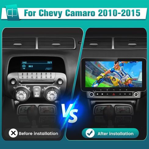 AWESAFE Android Car Stereo for Chevrolet Chevy Camaro 2010 2011 2012 2013 2014 2015, 10" Touch Screen Radio Upgarde WiFi Bluetooth 4G Online GPS Navigation CarPlay Android Auto, 4GB+64GB in Saudi Arabia