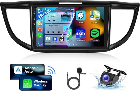 [8 CORE 2G+64G] Car Radio for Honda CRV 2012-2016 with Wireless Apple Carplay/Android Auto, 9 Inch Android 13 IPS Touch Screen Car Stereo, Bluetooth, GPS Navi, WiFi, SWC, DSP + Backup Camera in Saudi Arabia